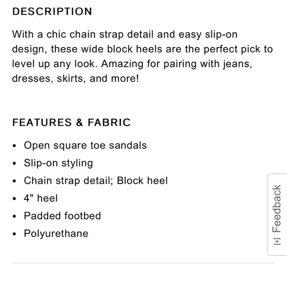 Metallic Silver Express Block Heels with Chain Detail - Size 7 - Picture 10 of 10